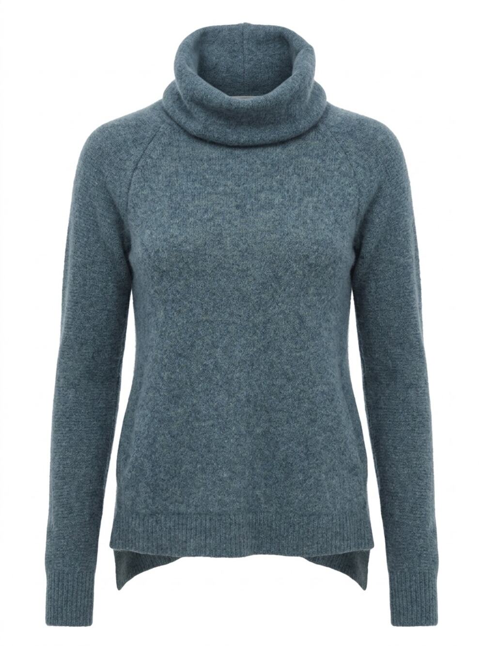 Max Studio 100% Cashmere Blue Cowl Neck Turtleneck Sweater Women Size S